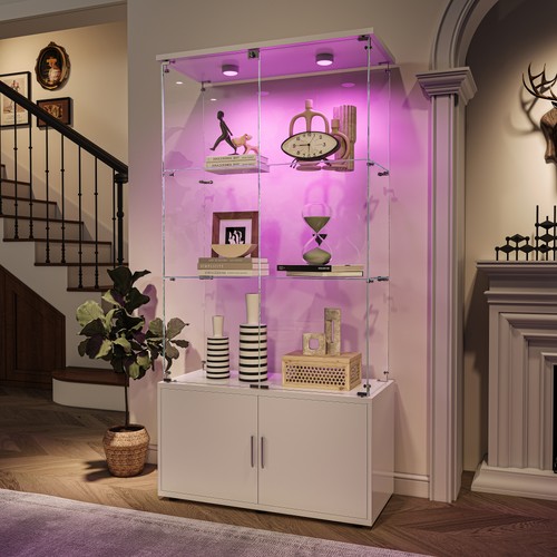 Glass display with led - display,